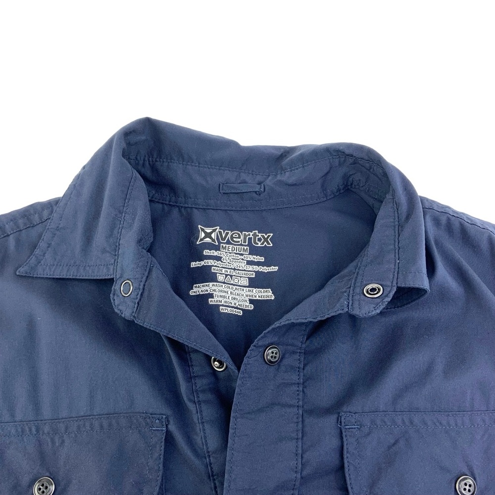 Vertx Blue Guardian Short Sleeve Button Down Shirt Snap Closure - Picture 2 of 4